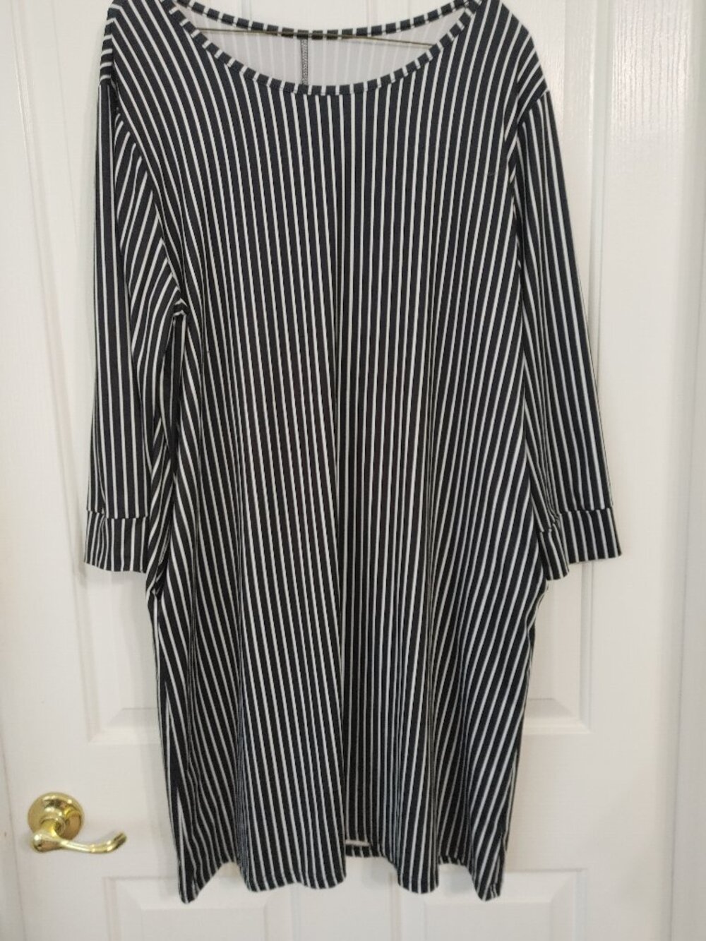 3 for $15      Black & White stripe dress Size XXL
